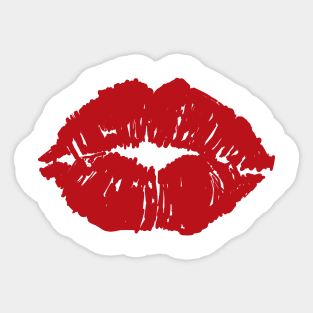 Kiss Mouth Red Lips Sticker